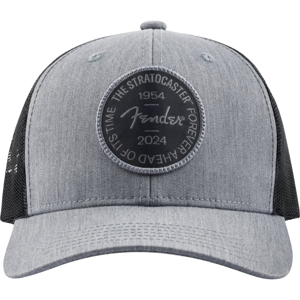 Fender フェンダー Stratocaster 70th Anniversary Badge Hat Gray Heather One Size 正面