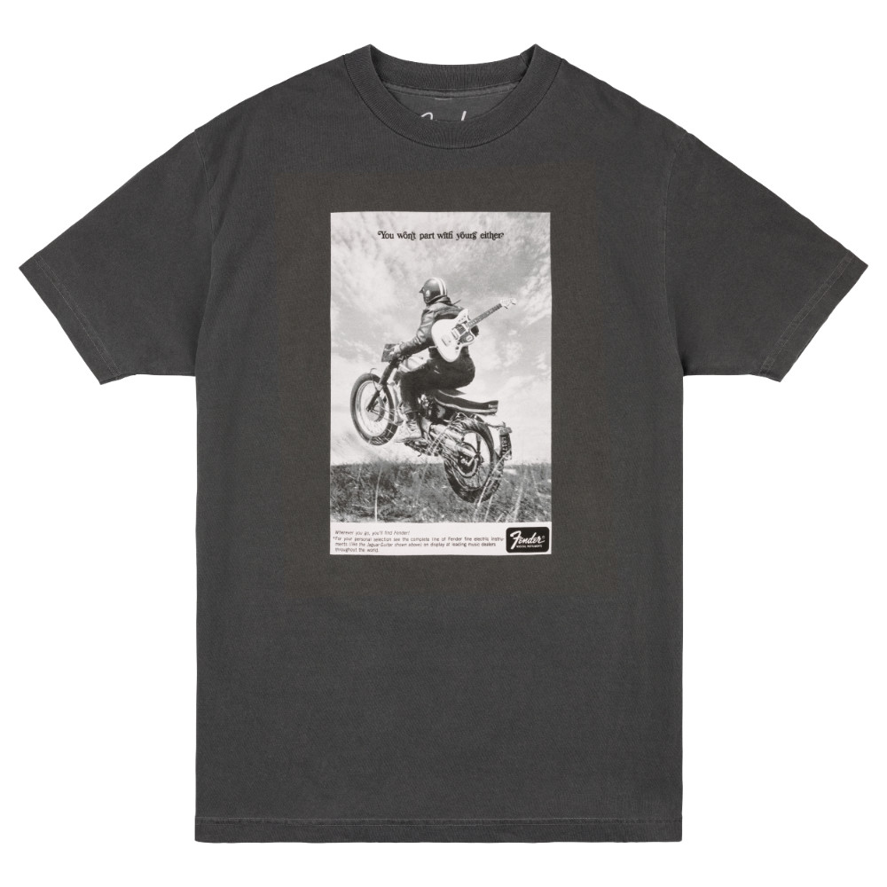 Fender フェンダー Vintage Ad Biker Tee Graphite Sサイズ Tシャツ 半袖