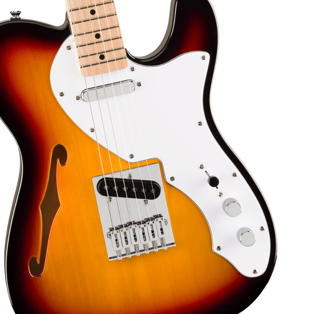 Squier スクワイヤー スクワイア Affinity Series Telecaster Thinline Maple Fingerboard White Pickguard 3-Color Sunburst エレキギター ボディトップ