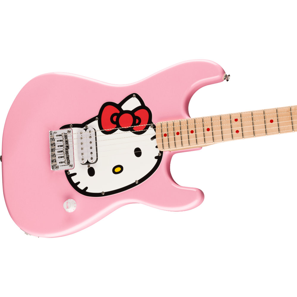 Squier スクワイヤー スクワイア Limited Edition Hello Kitty Stratocaster with Gig Bag Maple Fingerboard Pink エレキギター ボディトップ