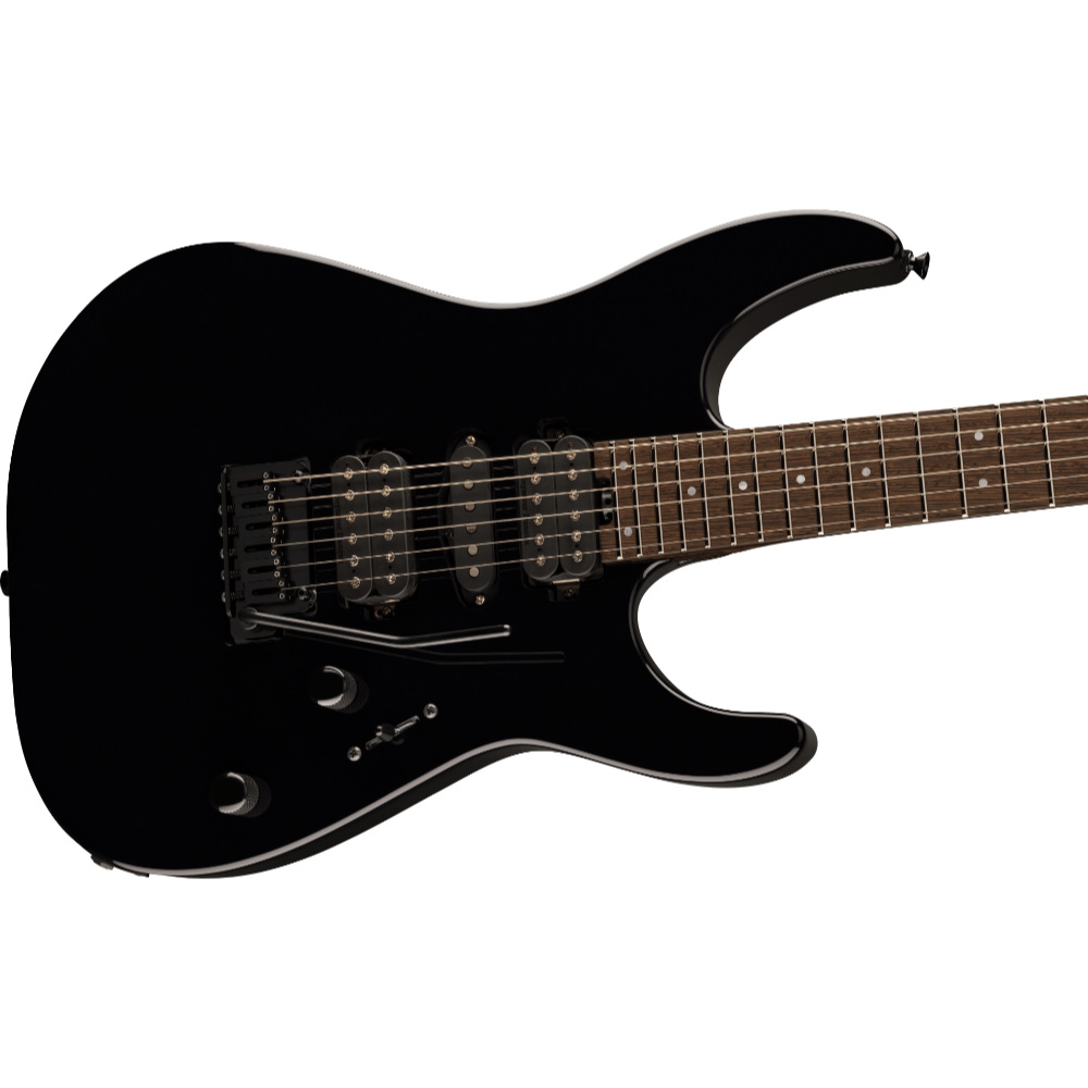 Charvel シャーベル MJ DK24 HSH 2PT W Mahogany Black JP エレキギター ボディ斜めアングル画像