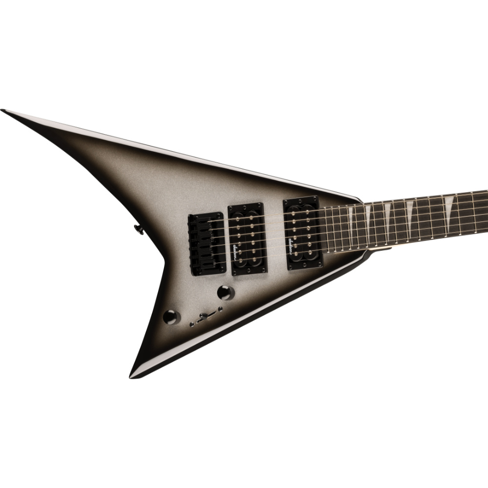 Jackson ジャクソン JS Series Rhoads Minion JS1X Silver Burst エレキギター ボディ斜めアングル画像