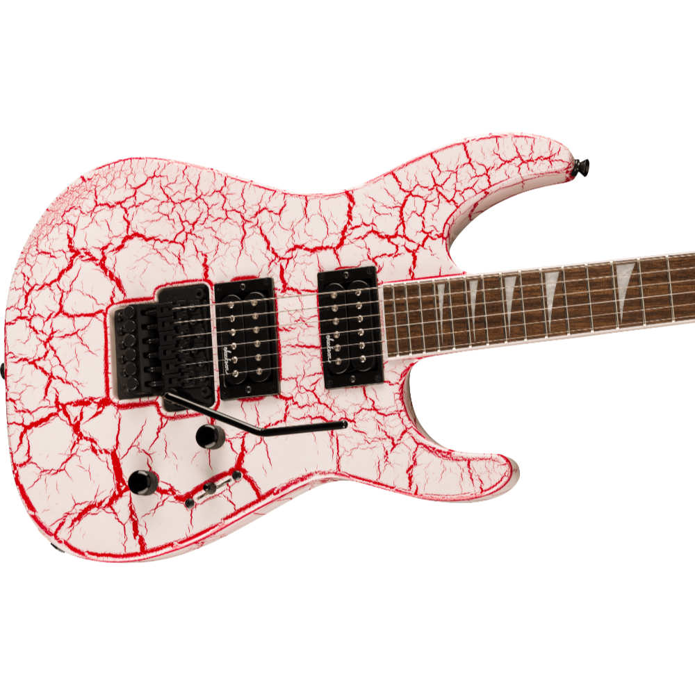 Jackson ジャクソン X Series Soloist SLX DX Bloodshot Crackle エレキギター ボディ斜めアングル画像