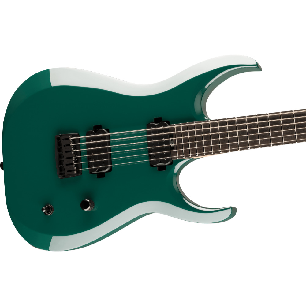 Jackson ジャクソン Pro Series Signature Roman Ibramkhalilov MDK HT6 Baritone EMERALD GREEN エレキギター ボディ斜めアングル画像