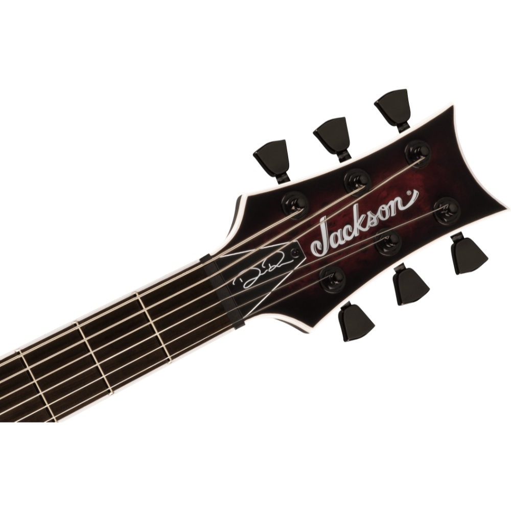 Jackson ジャクソン Pro Series Signature Diamond Rowe DR24MG EVTN6 Ebony Fingerboard Dark Rose ヘッド表