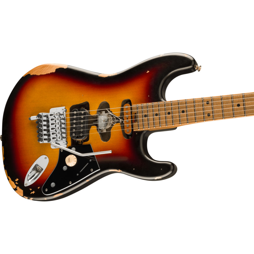 EVH イーブイエイチ EVH Limited Edition Frankenstein Relic Series Maple Fingerboard Vintage Sunburst ボディトップ