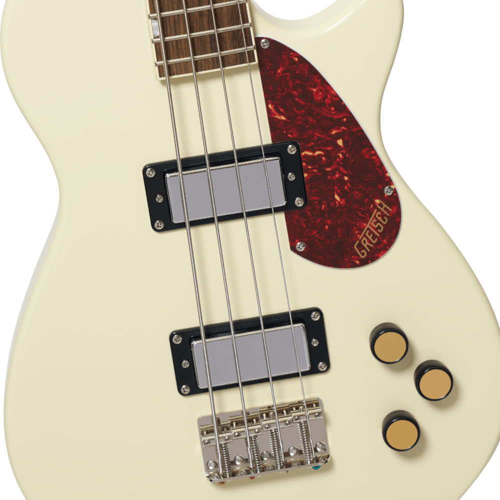 GRETSCH グレッチ Streamliner Jet Club Bass Single-Cut Vintage White エレキベース ボディアップ画像