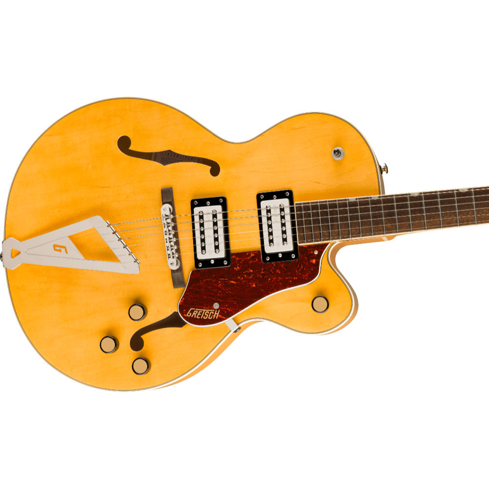 GRETSCH グレッチ G2420 Streamliner Hollow Body with Chromatic II Tailpiece VLAMB エレキギター フルアコ ボディ斜めアングル画像