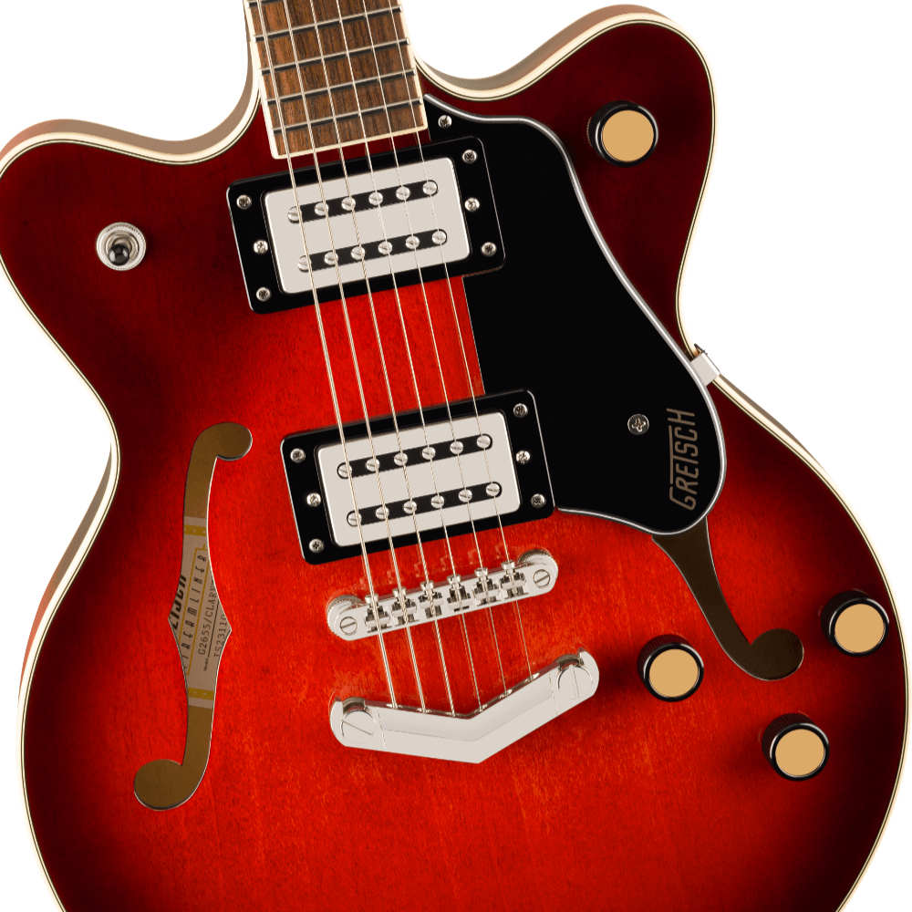 GRETSCH グレッチ G2655 Streamliner Center Block Jr. Double-Cut with V-Stoptail CLRT BRST エレキギター セミアコースティックギター ボディアップ画像