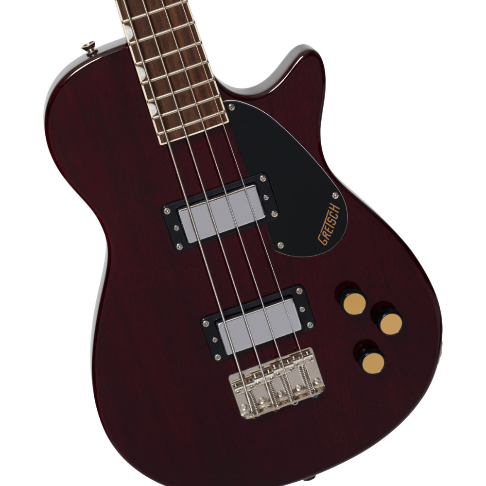 GRETSCH グレッチ Streamliner Jet Club Bass Single-Cut Laurel Fingerboard Walnut Stain ピックアップ、ブリッジ、コントロール