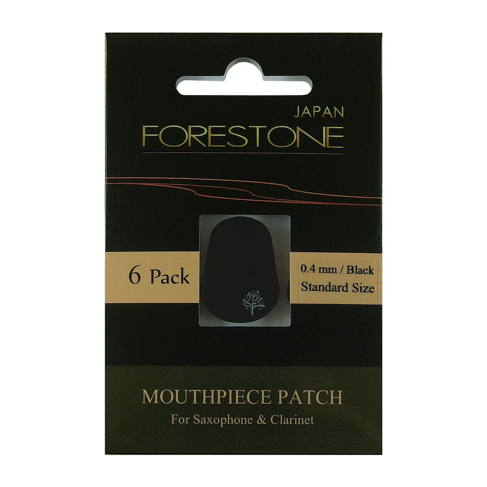 Forestone フォレストーン Mouthpiece Patch Black Standard 0.4mm マウスピースパッチ 6枚入り