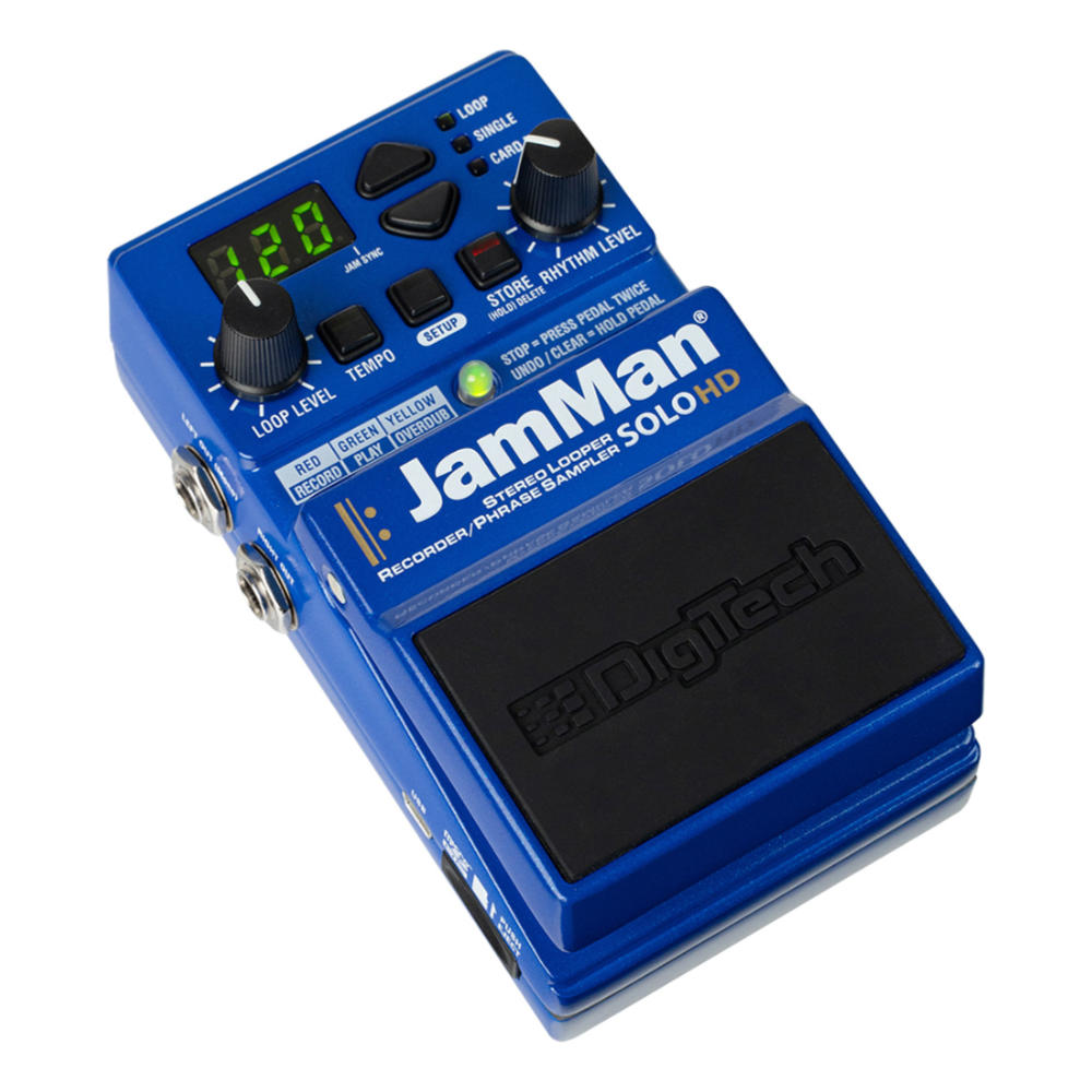 DIGITECH デジテック JamMan Solo HD ステレオルーパー フレーズサンプラー ギターエフェクター 斜めアングル画像