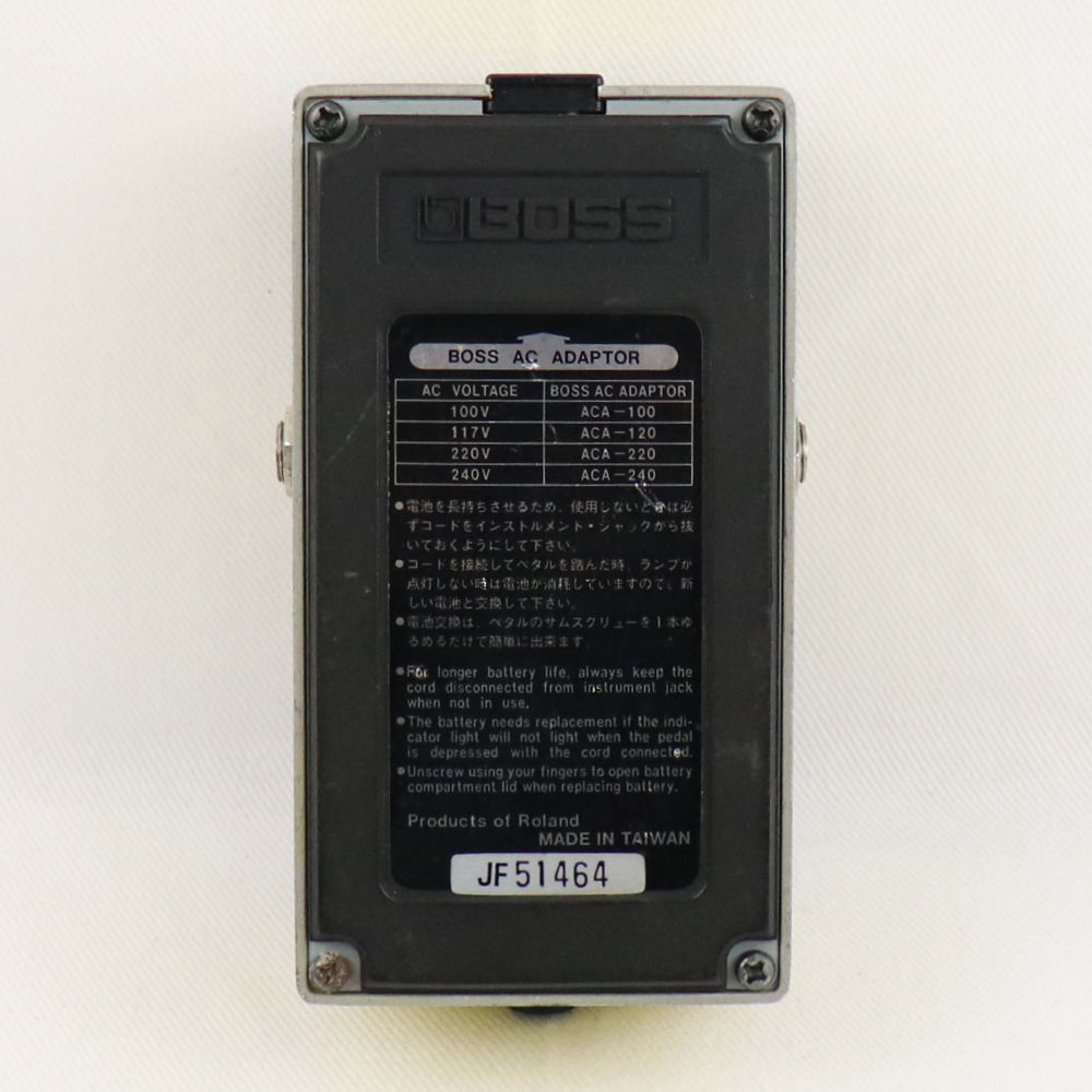 【中古】ターボオーバードライブ エフェクター BOSS OD-2 TURBO OverDrive ボス ギターエフェクター 裏面