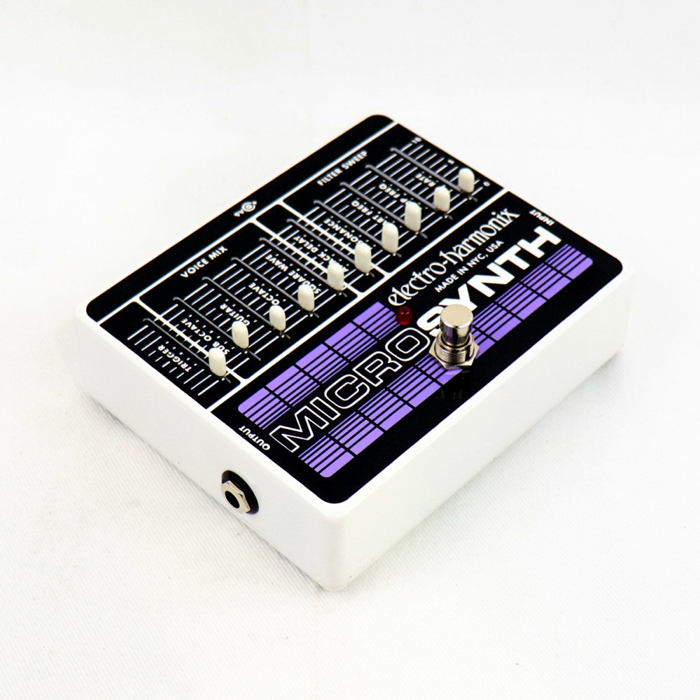 【中古】 ELECTRO-HARMONIX MICRO SYNTH ギターエフェクター 本体斜めからの画像