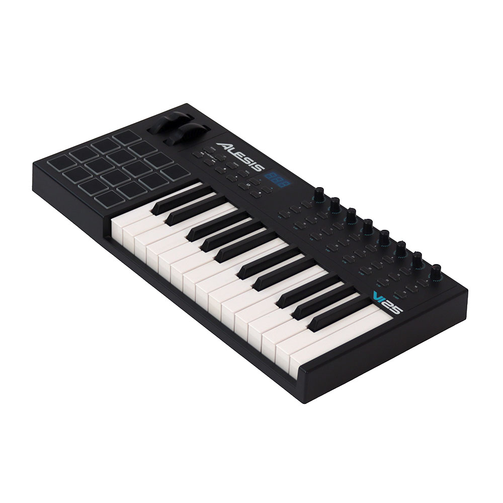 【中古】 USB MIDIコントローラー ALESIS VI25 全体