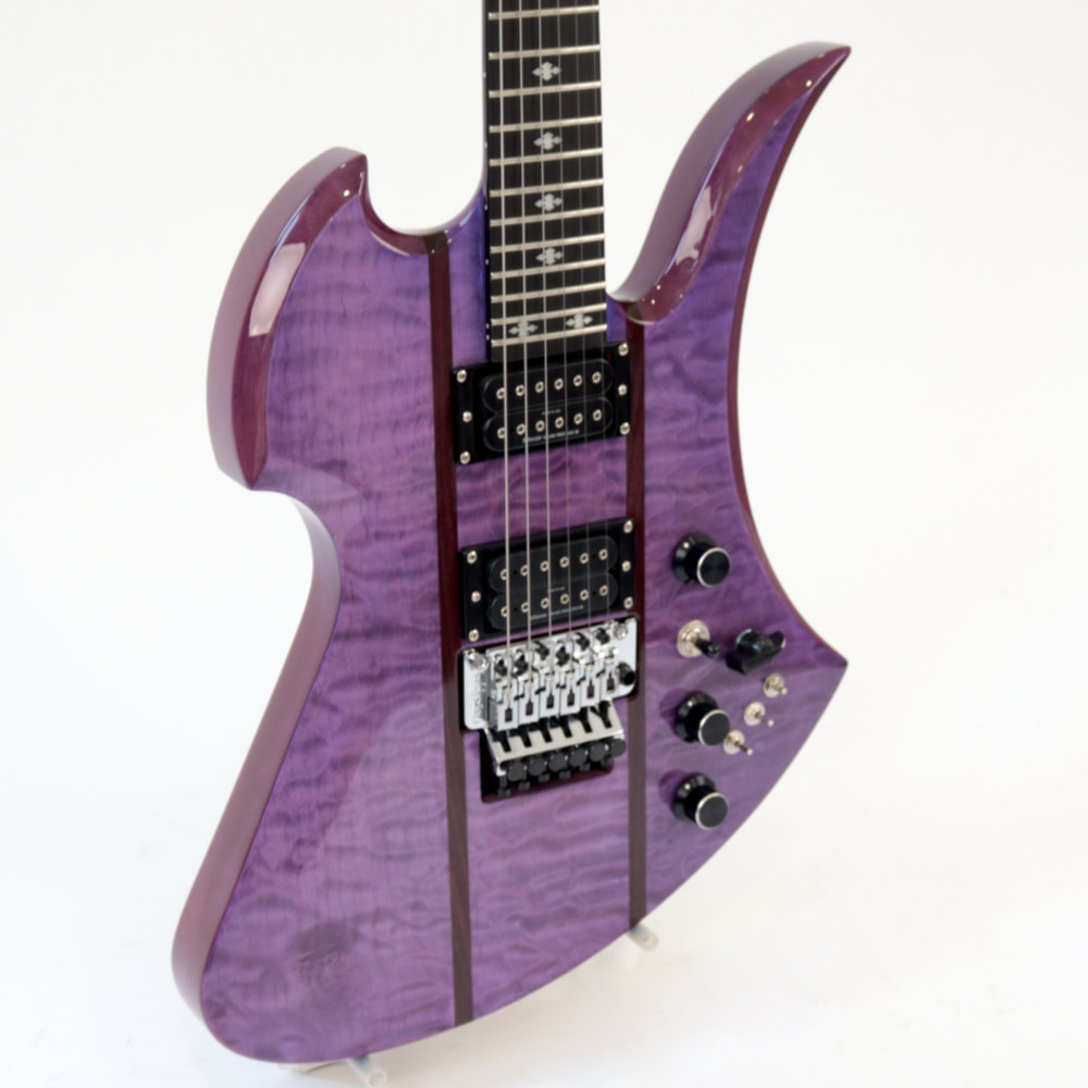 B.C.Rich Mockingbird モッキンバード Legacy ST with Floyd Rose Transparent Purple エレキギター トップ、サイド