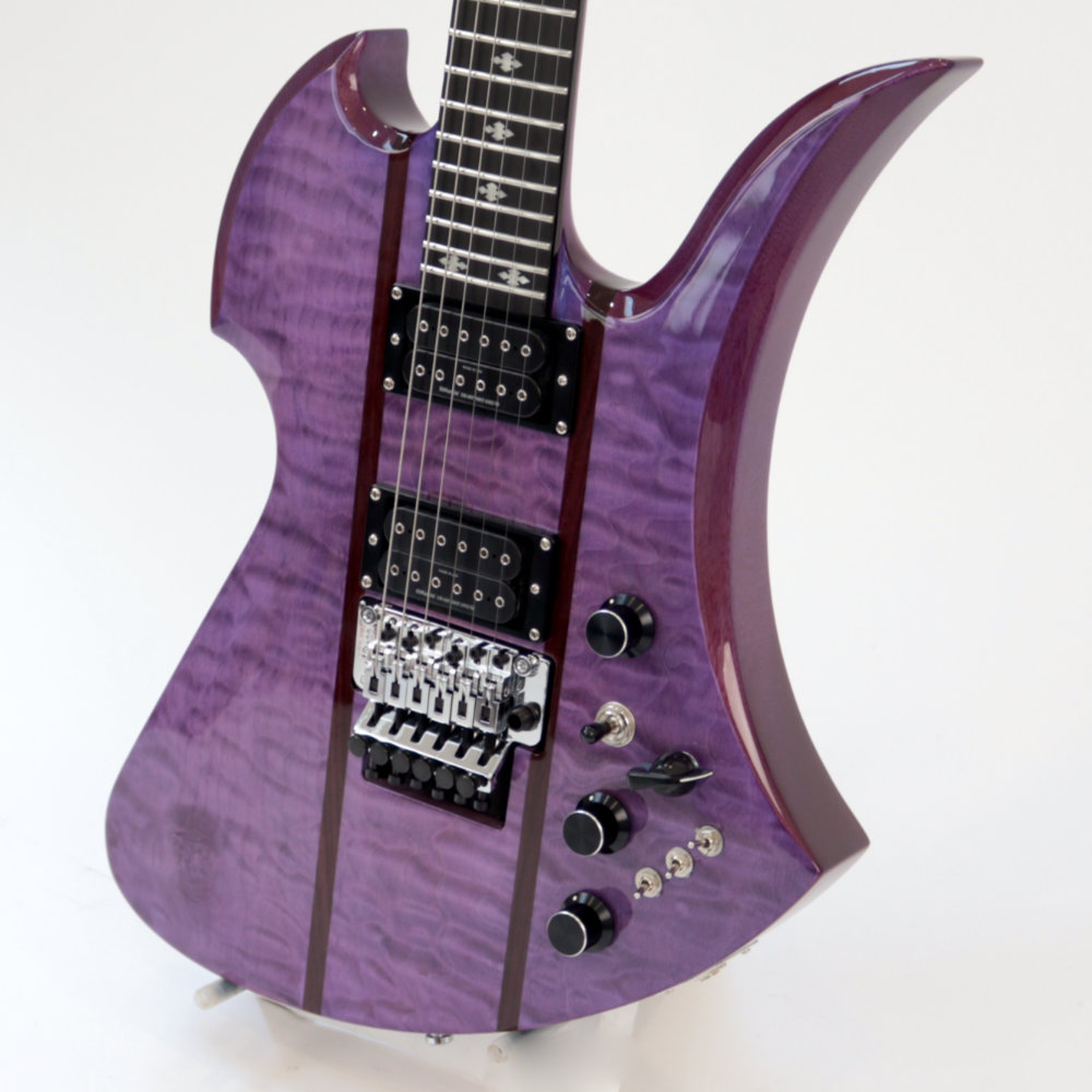 B.C.Rich Mockingbird モッキンバード Legacy ST with Floyd Rose Transparent Purple エレキギター トップ、サイド