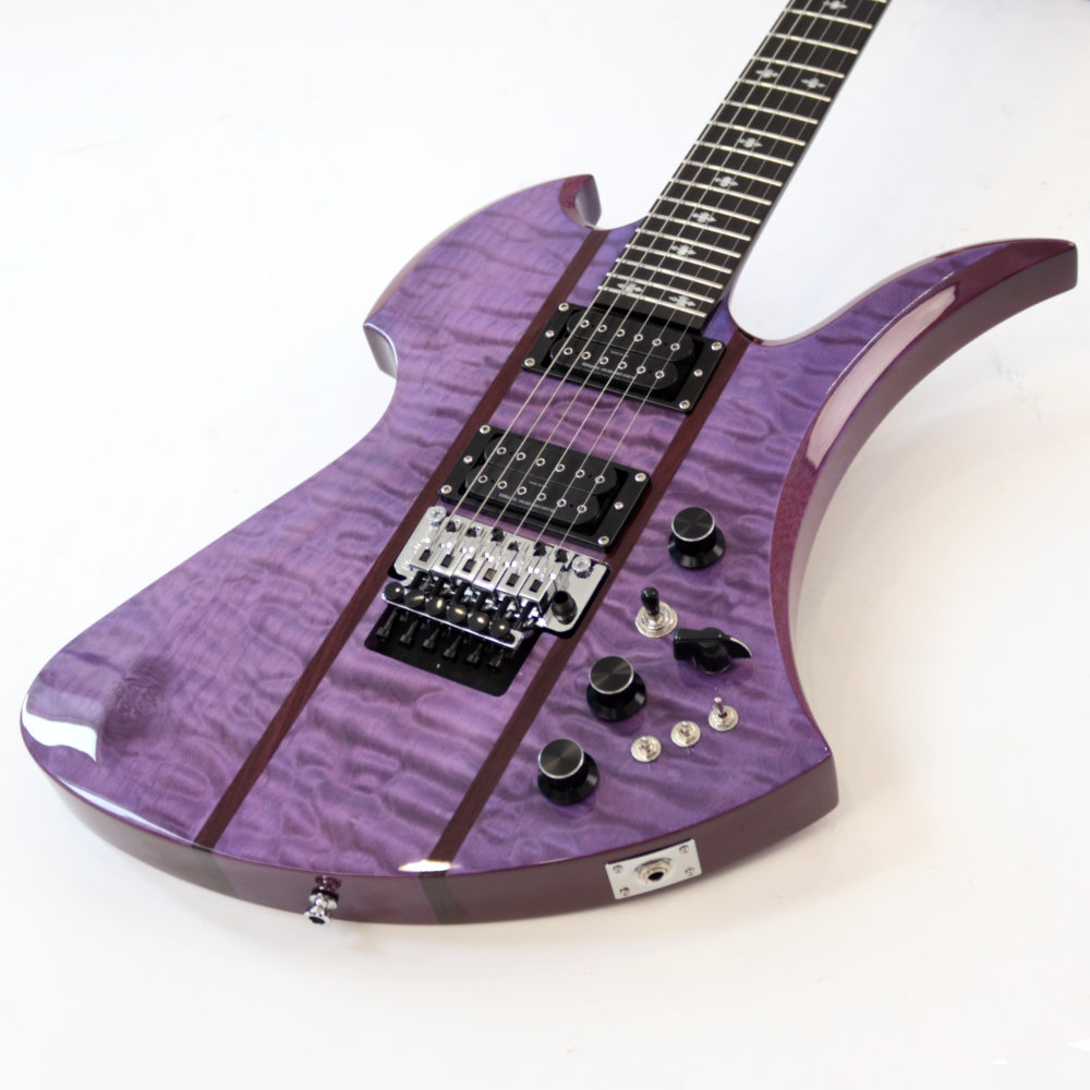 B.C.Rich Mockingbird モッキンバード Legacy ST with Floyd Rose Transparent Purple エレキギター トップ、サイド