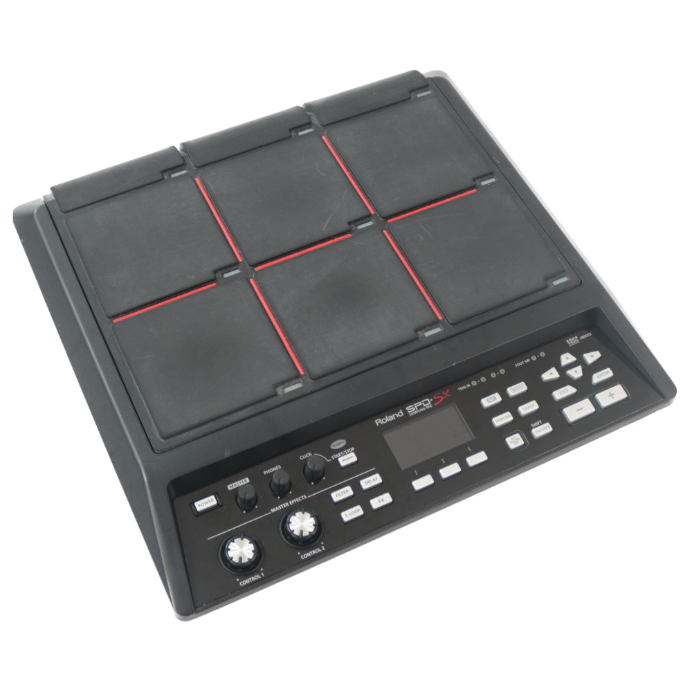 【中古】パーカッションパッド ローランド ROLAND SPD-SX サンプリングパッド 本体画像 斜め 1