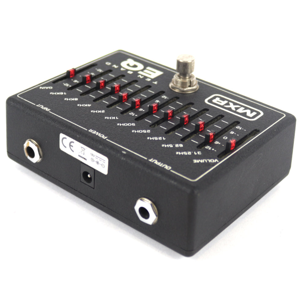 【中古】 MXR グラフィックイコライザー エフェクター M108 10 Band Graphic EQ ギターエフェクター 左サイド