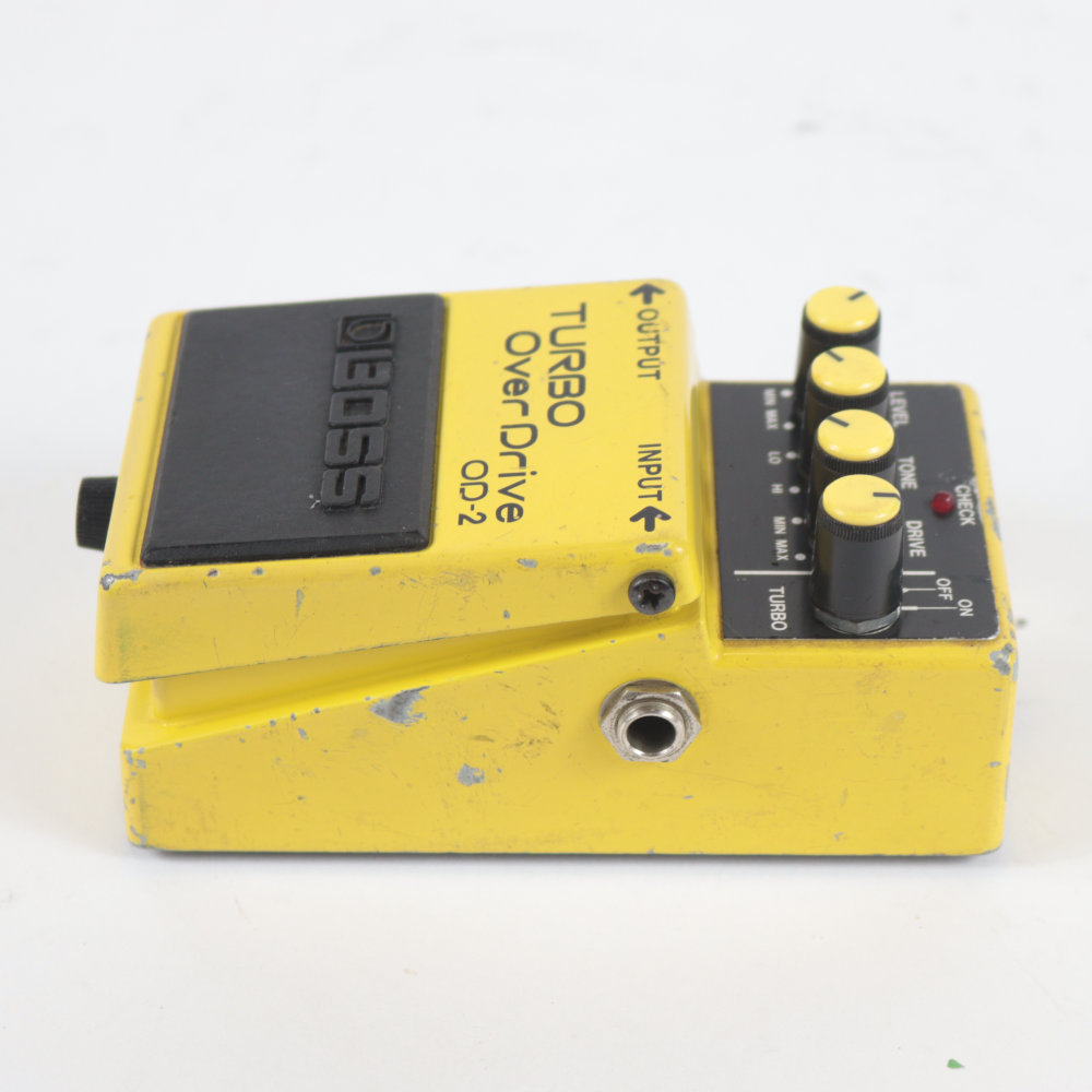 【中古】ターボオーバードライブ エフェクター BOSS OD-2 TURBO OverDrive Made in Japan ボス ギターエフェクター 側面