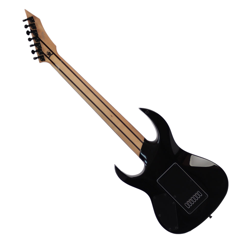 B.C.Rich SHREDZILLA 7 PROPHECY ARCHTOP WITH EVERTUNE Gloss Black White Line Inlays 7弦エレキギター アウトレット 背面