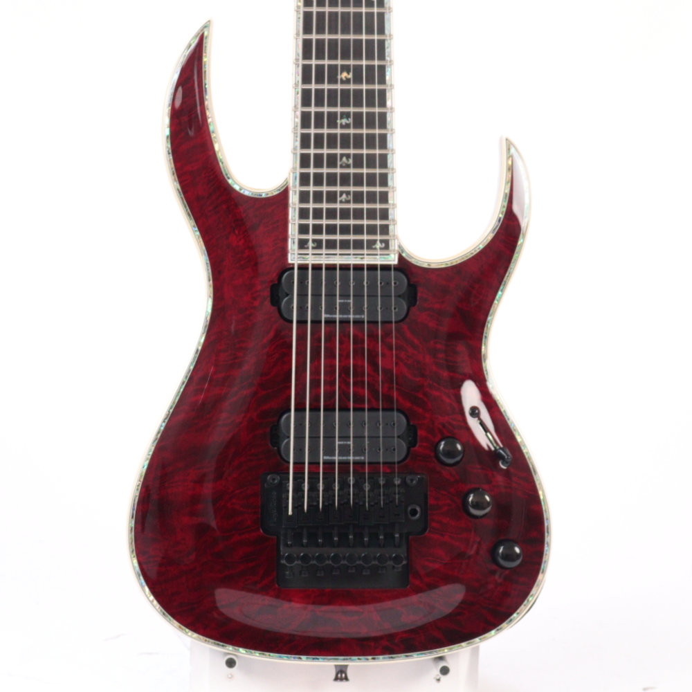 B.C.Rich SHREDZILLA 8 PROPHECY ARCHTOP WITH FLOYD ROSE Black Cherry Quilt 8弦エレキギター アウトレット トップ