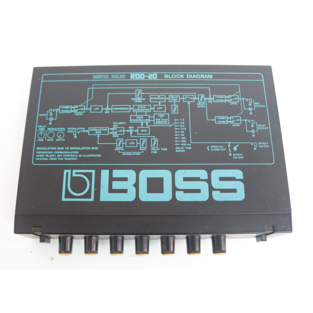 【中古】 デジタルディレイ エフェクター BOSS RDD-20 マイクロラックシリーズ 上面