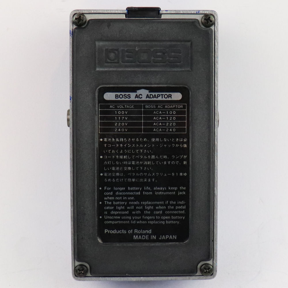 【中古】コンプレッサー エフェクター BOSS CS-2 Compression Sustainer Made in Japan ギターエフェクター 裏面