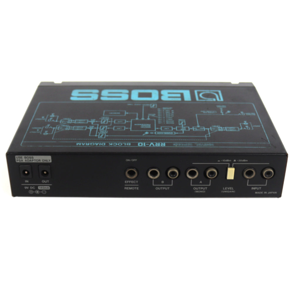 【中古】 デジタルリバーブ エフェクター BOSS RRV-10 DIGITAL REVERB マイクロラックシリーズ 背面