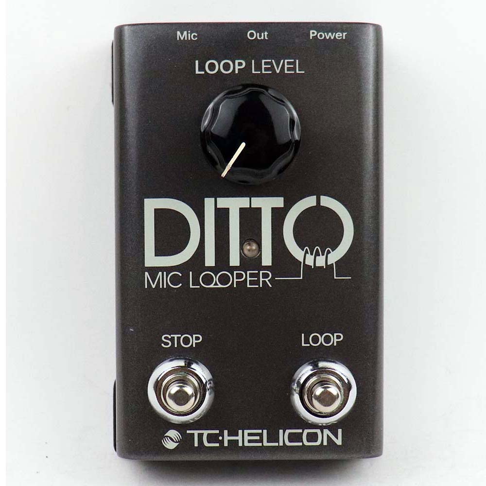 【中古】 ルーパー ボーカル用エフェクター TC-HELICON Ditto Mic Looper TCヘリコン 前面