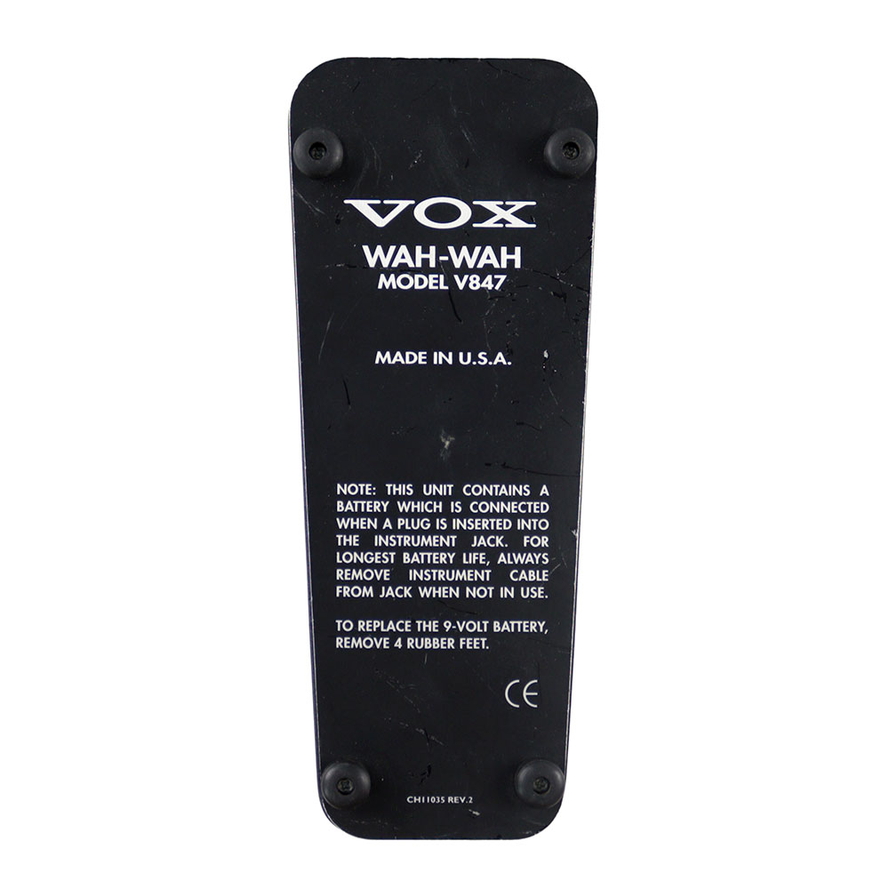 【中古】 ワウペダル VOX V847 ギターエフェクター 裏面