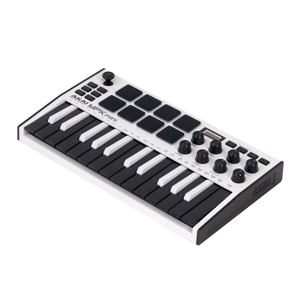 【中古】 AKAI Professional MPK mini MK3 SPECIAL EDITION WHITE 25鍵盤 USB MIDIキーボード コントローラー 全体