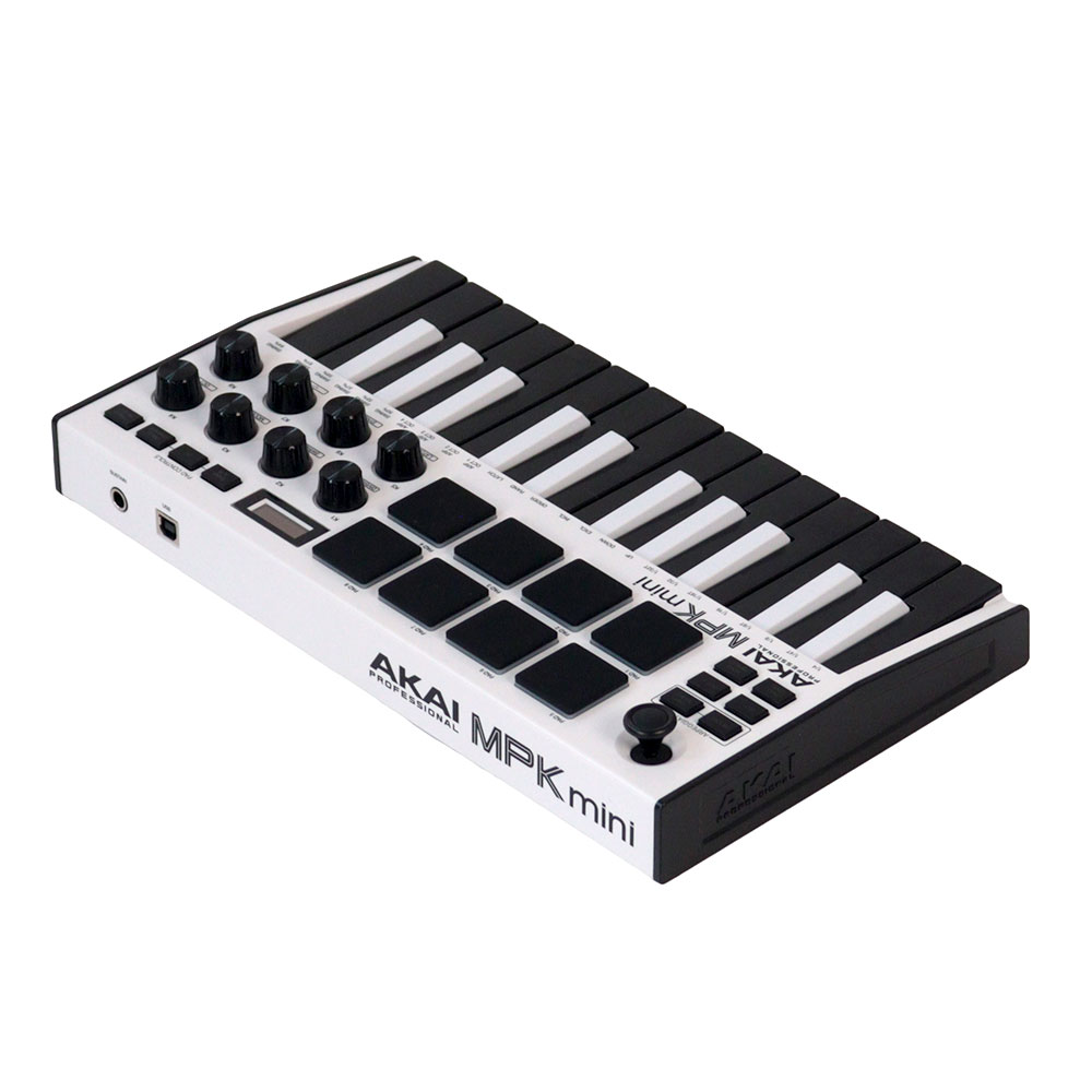 【中古】 AKAI Professional MPK mini MK3 SPECIAL EDITION WHITE 25鍵盤 USB MIDIキーボード コントローラー 全体