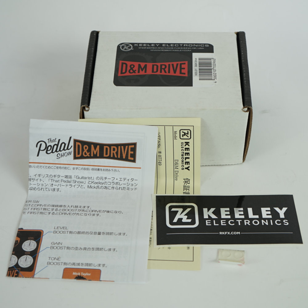 【中古】 keeley D&M Drive オーバードライブ ブースター ギターエフェクター 付属品