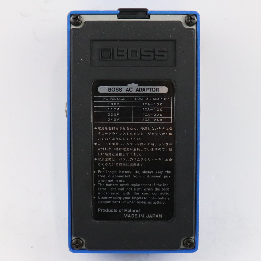 【中古】 コンプレッサー エフェクター BOSS CS-3 Compression Sustainer Made in Japan ギターエフェクター 底面