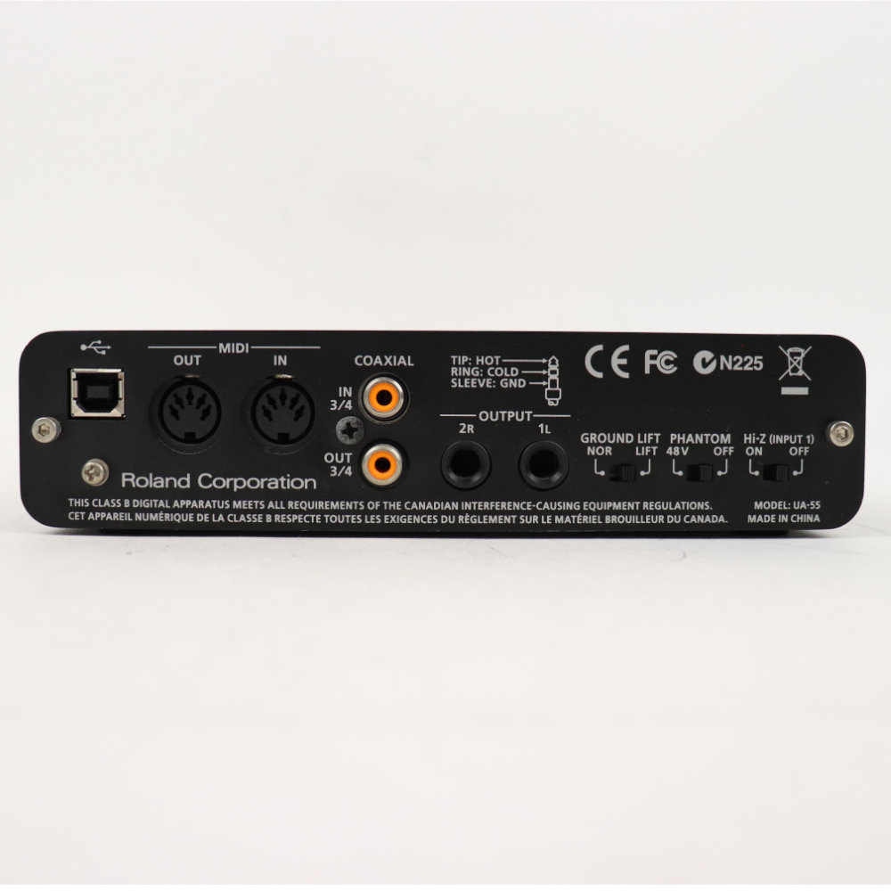 【中古】 USBオーディオインターフェース ローランド ROLAND UA-55 QUAD-CAPTURE オーディオインターフェイス 操作面