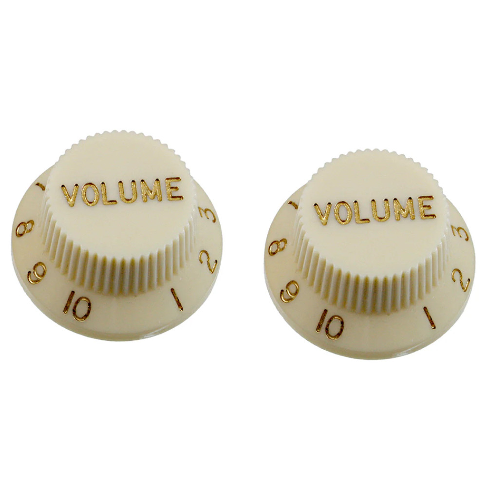 ALLPARTS オールパーツ PK-0154-050 Set of 2 Plastic Volume Knobs for Stratocaster ストラトキャスター用 ノブ ギターパーツ