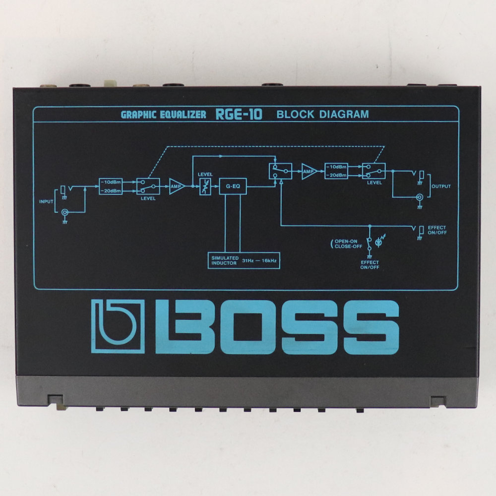 【中古】 グラフィックイコライザー ハーフラック BOSS RGE-10 GRAPHIC EQUALIZER グライコ 上面