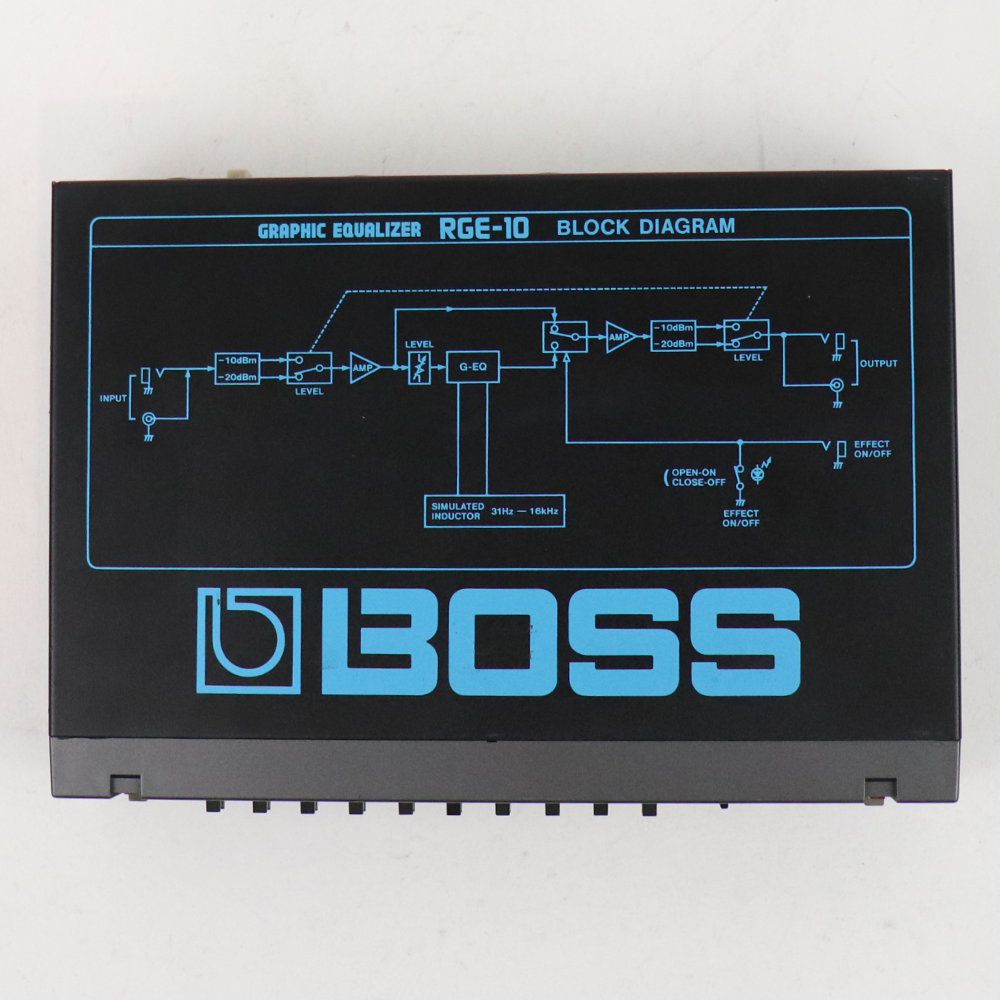 【中古】 グラフィックイコライザー ハーフラック BOSS RGE-10 GRAPHIC EQUALIZER グライコ 上面