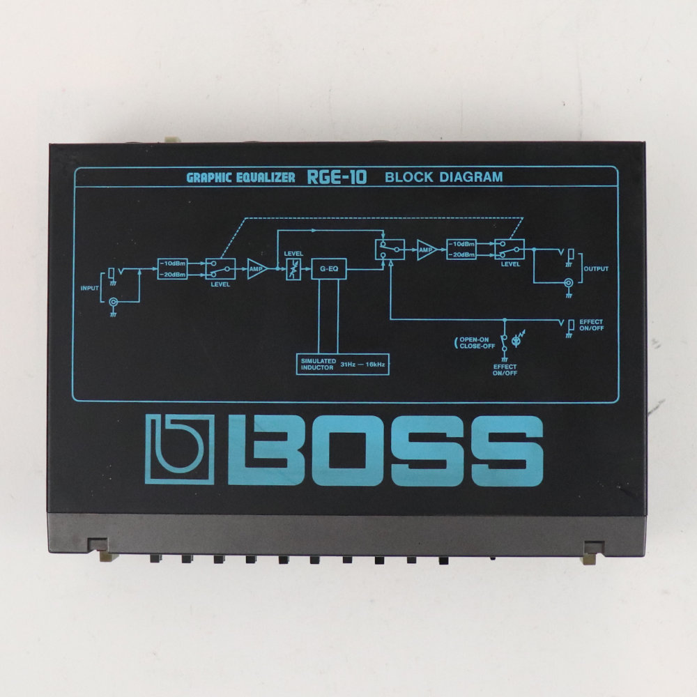 【中古】 グラフィックイコライザー ハーフラック BOSS RGE-10 GRAPHIC EQUALIZER グライコ 上面