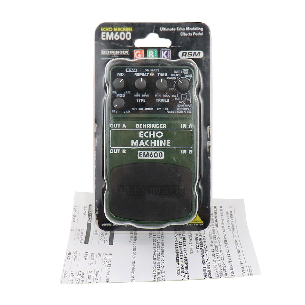 【中古】 エフェクター BEHRINGER EM600 ECHO MACHINE エコーマシン ディレイ ベリンガー