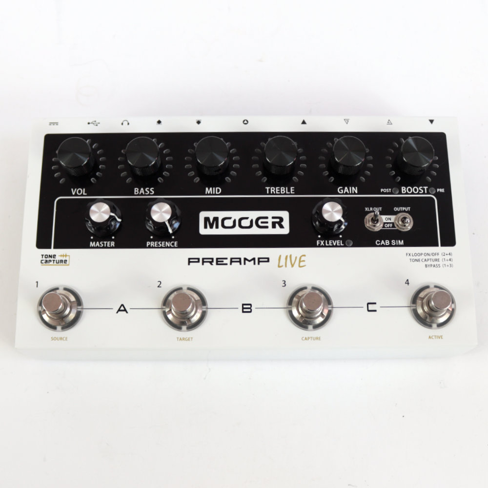 【中古】 Mooer Preamp Live デジタルプリアンプモデラー ギターエフェクター 正面