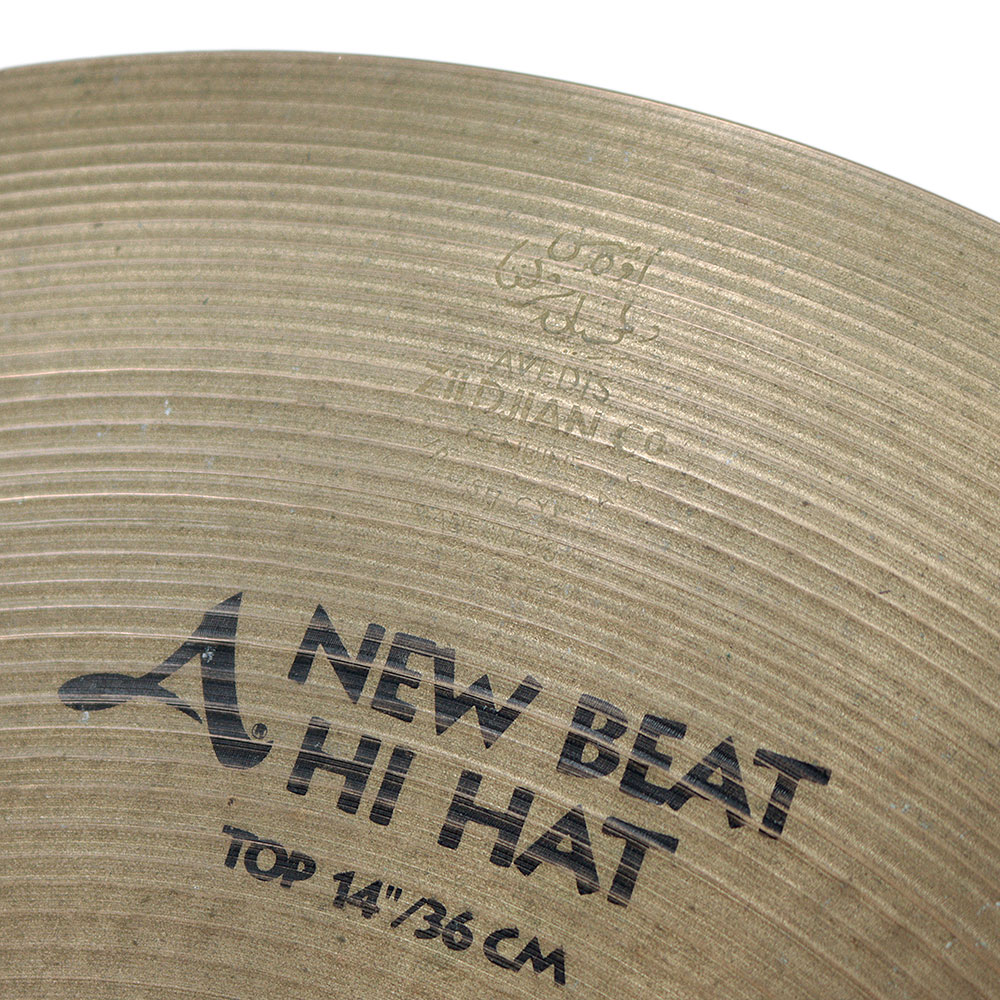 【中古】 ZILDJIAN A Zildjian NEW BEAT HIHAT 14インチ ハイハットシンバル ペア トップ 刻印部