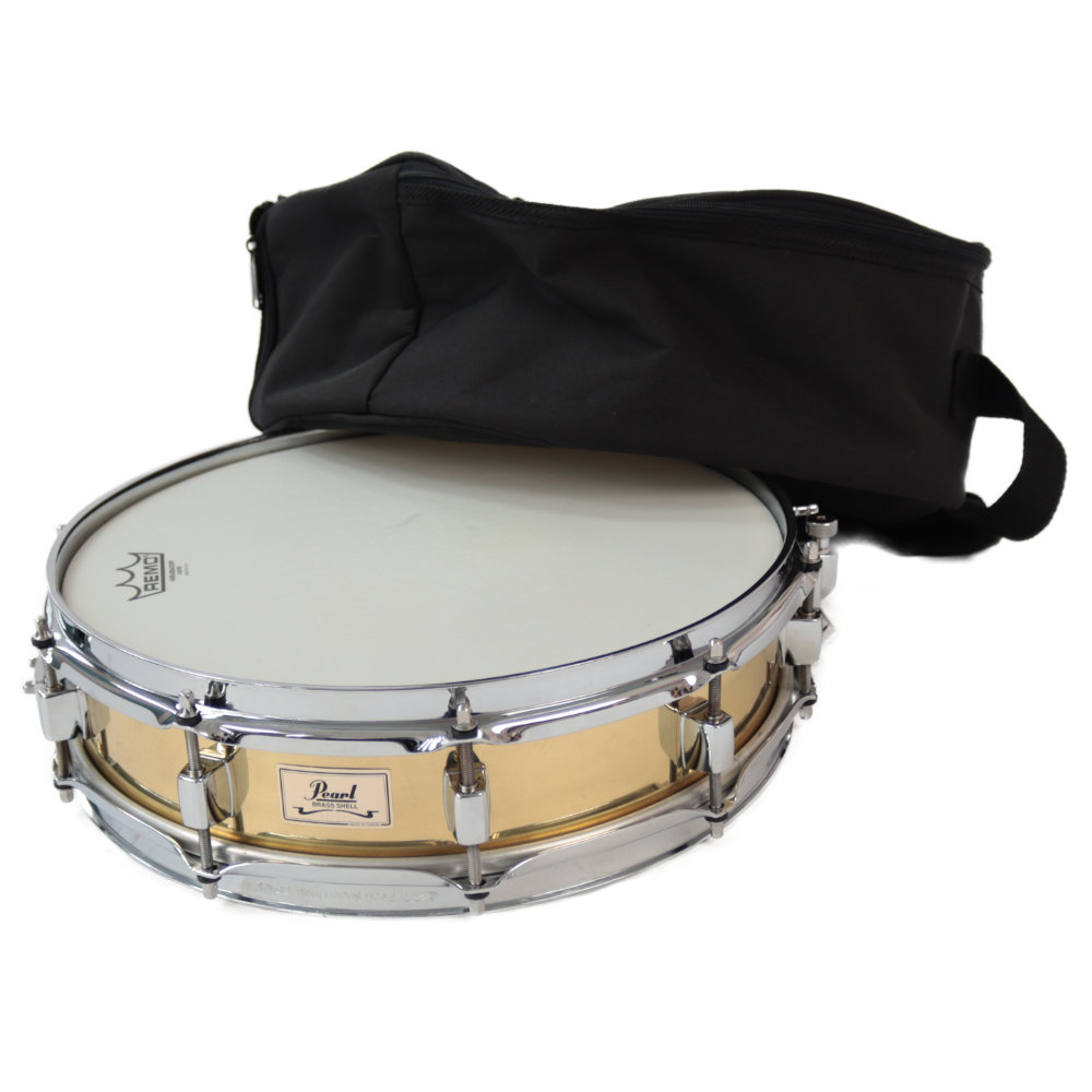 【中古】 スネアドラム Pearl パール BRASS SHELL 14×3.5 ピッコロスネア