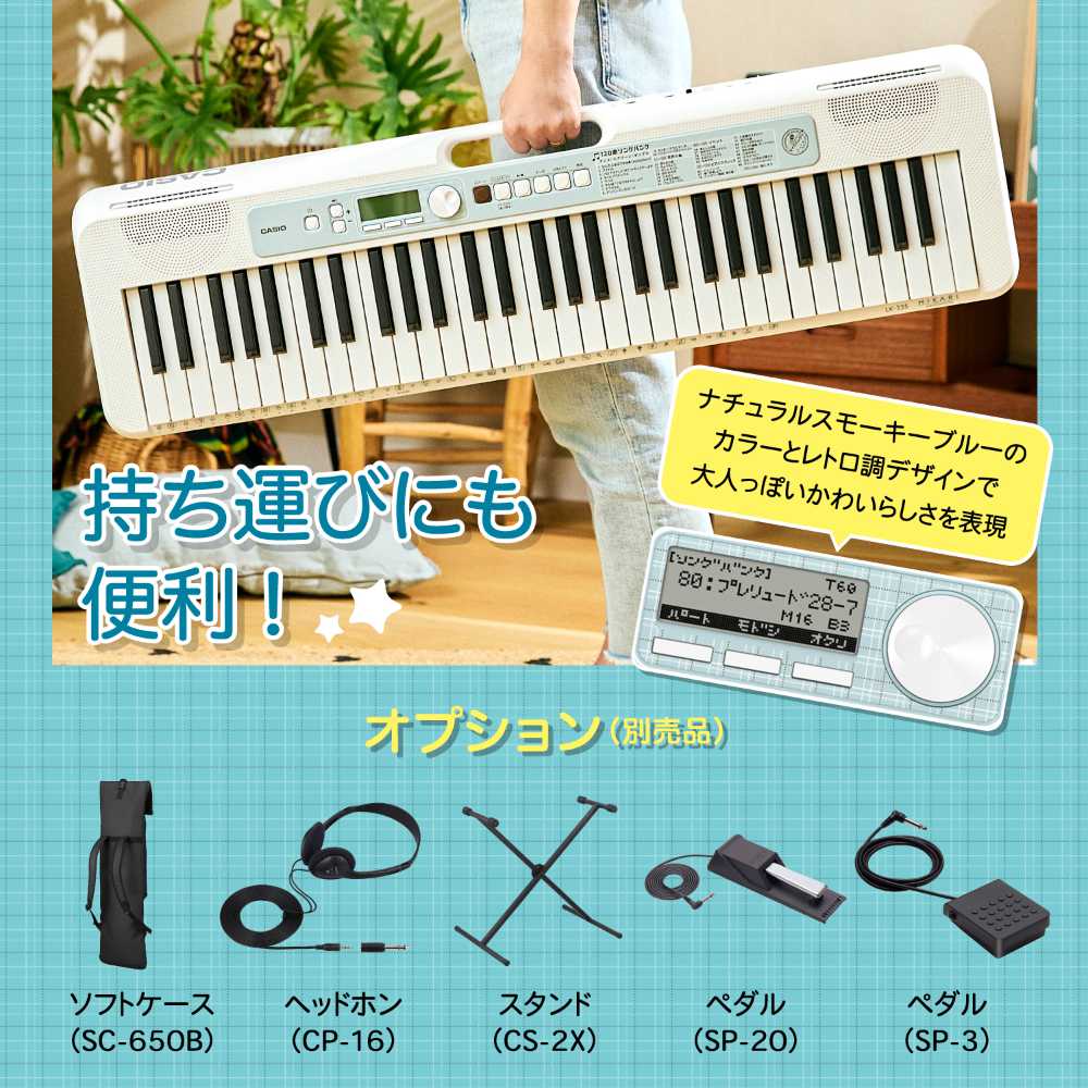 CASIO カシオ Casiotone LK-335 61鍵盤 光ナビゲーション カシオトーン キーボード EC画像6