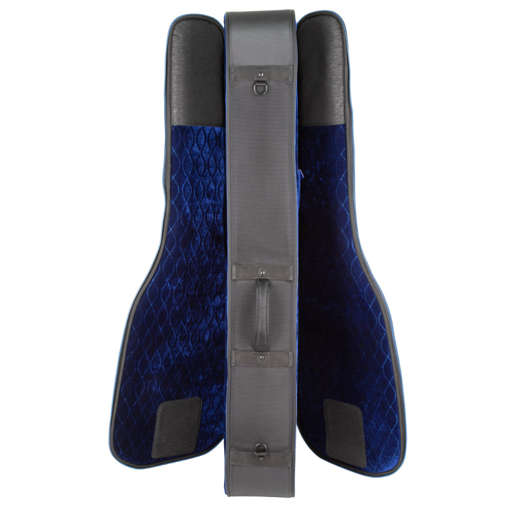 Reunion Blues リユニオンブルース RBC232B Expedition Double Bass Guitar Case 2本収納可能 エレキベース用ケース ギグバッグ サイド開画像