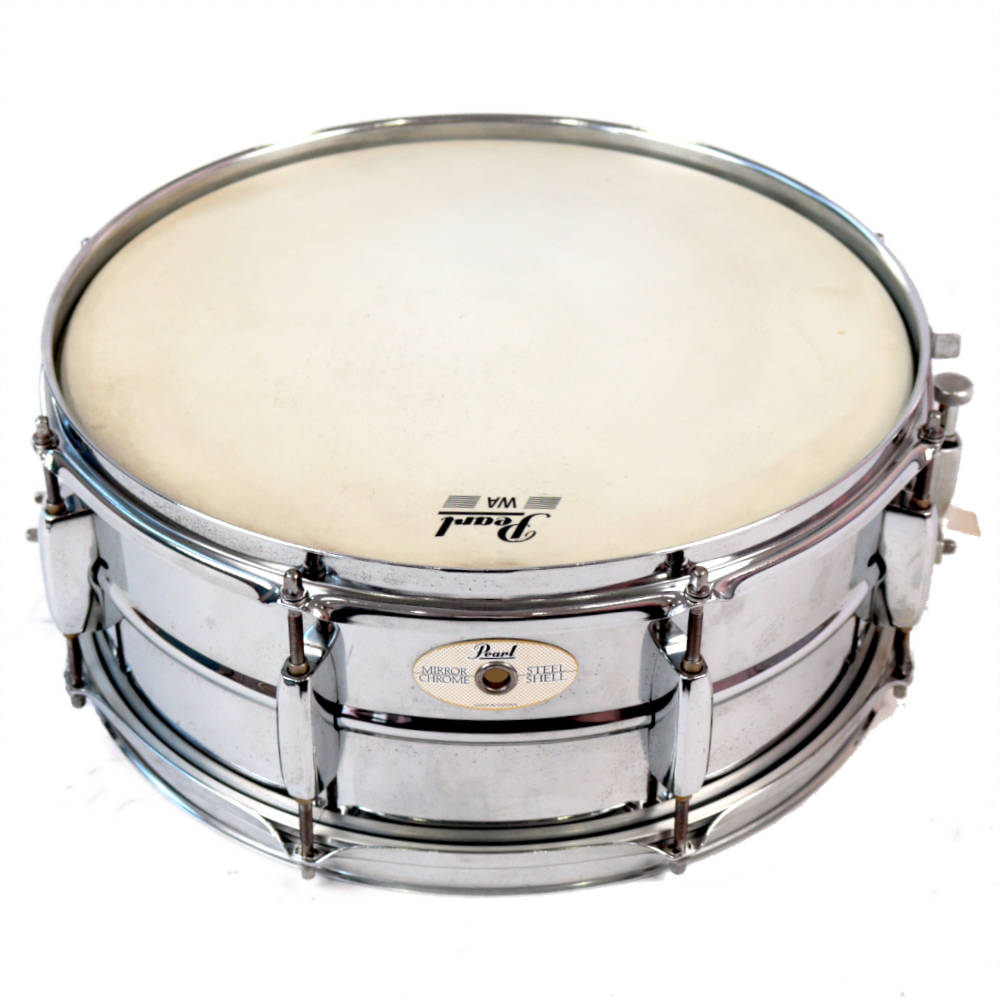 中古】 Pearl MIRROR CHROME STEEL SHELL 14x5.5 スネアドラム([USED] パール スチールシェル スネアドラム)  | web総合楽器店 chuya-online.com