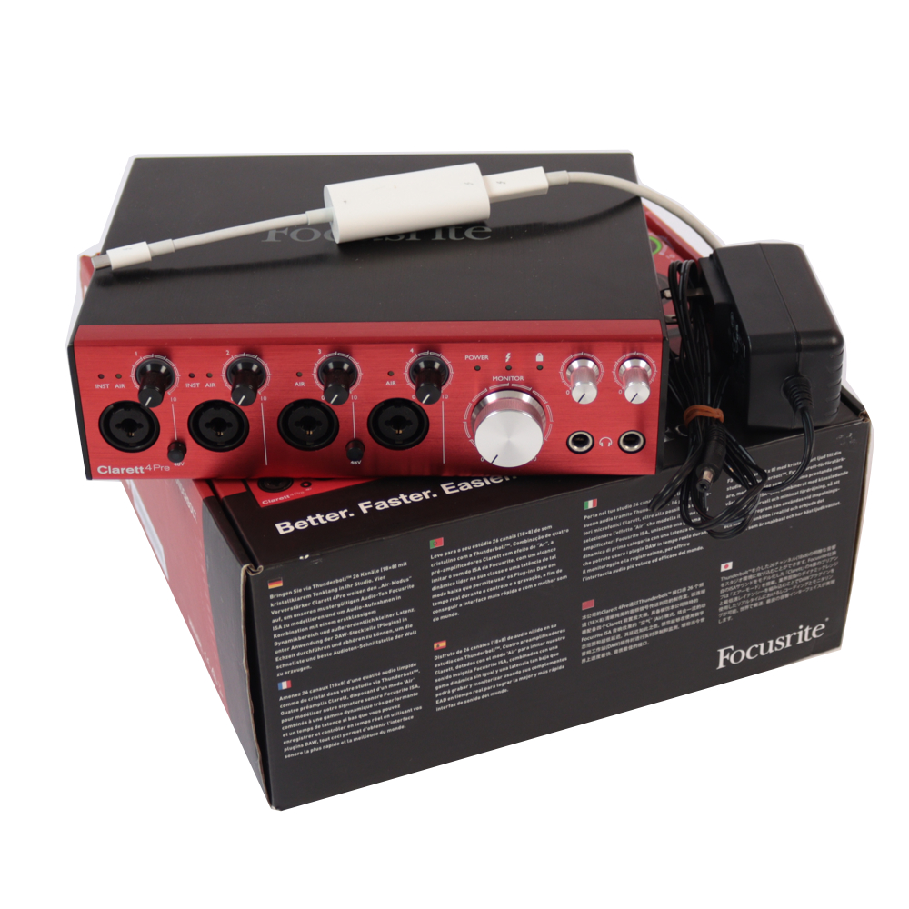 【中古】 Thunderboltオーディオインターフェース フォーカスライト FOCUSRITE Clarett 4Pre 18-in 8-out サンダーボルトオーディオインターフェース