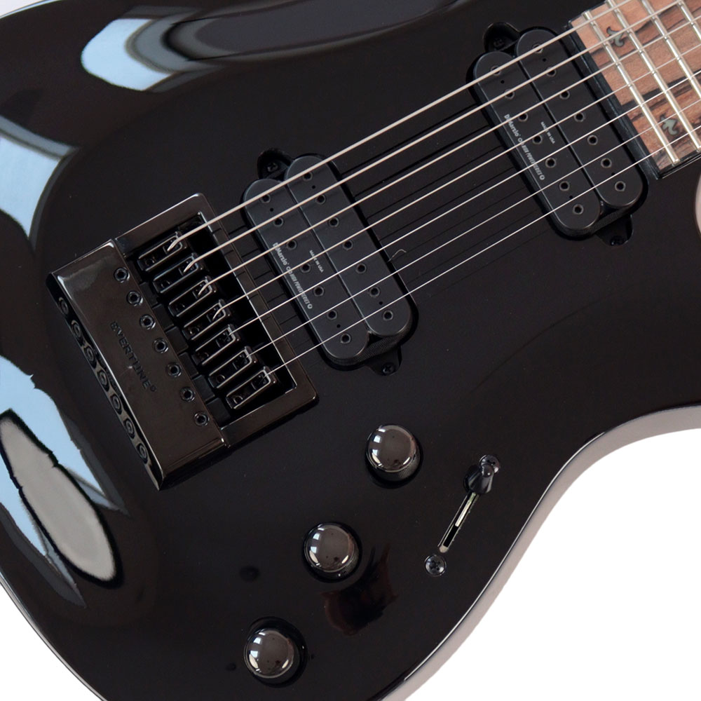 B.C.Rich SHREDZILLA 7 PROPHECY ARCHTOP WITH EVERTUNE Gloss Black Black Line Inlays 7弦エレキギター アウトレット ハードウェア・パーツ